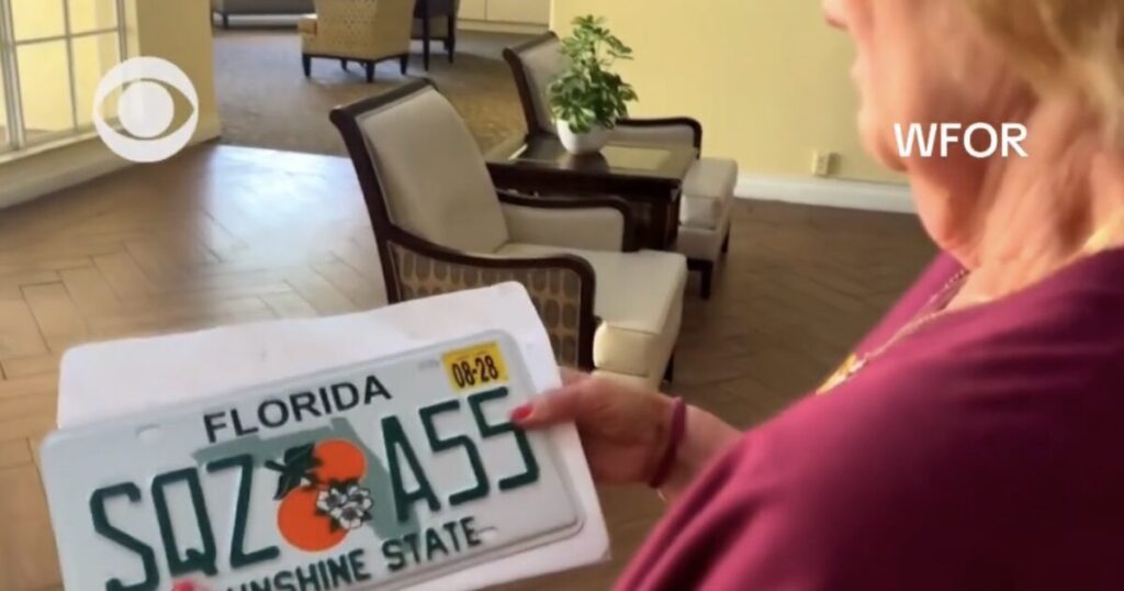 (VIDEO) Florida Woman Shocked When DMV Sends Her a Cheeky “SQZ A55” License Plate – “I Looked at it, and Said I Don’t Think So” (VIDEO) Florida Woman Shocked When DMV Sends Her a Cheeky “SQZ A55” License Plate – “I Looked at it, and Said I Don’t Think So”