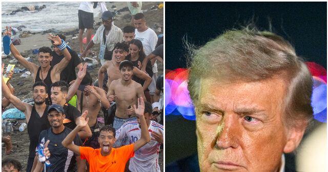 Trump Warns Migrant Crisis Like Spain’s Coming to U.S. If Democrats Win