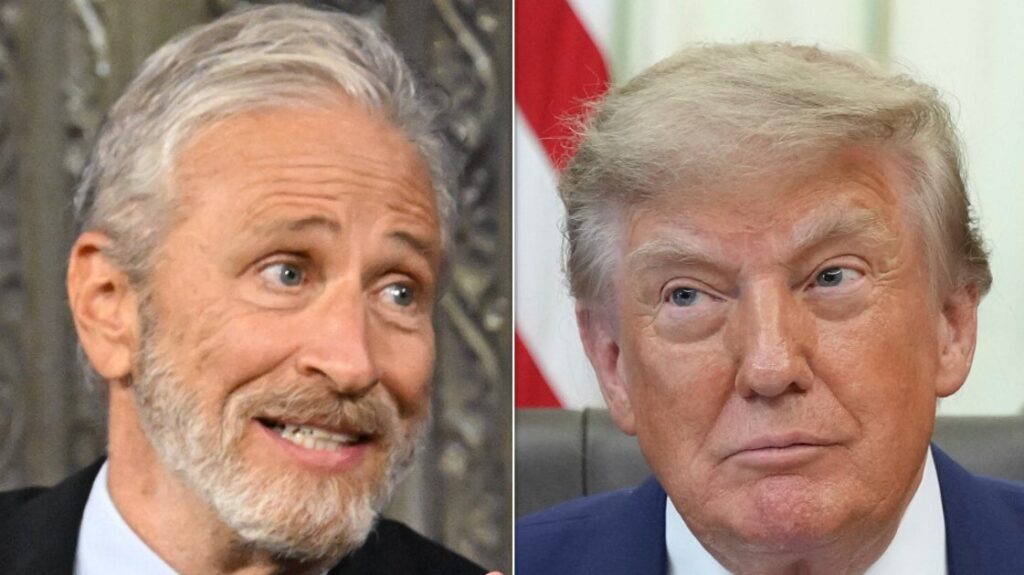 Jon Stewart Has 1 Question About Trump’s Big Plane Switcheroo Jon Stewart Has 1 Question About Trump's Big Plane Switcheroo