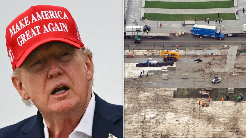 Trump Blames Vandals For Damaged Grass In Same Spot He Held His Big July 4 Celebration Trump Blames Vandals For Damaged Grass In Same Spot He Held His Big July 4 Celebration
