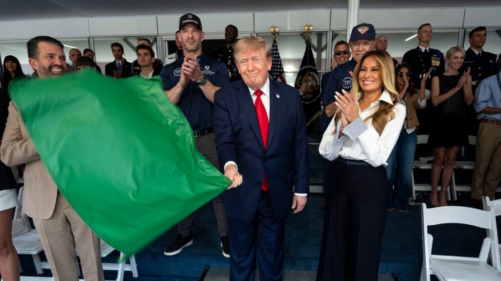 Trump Does Honorary Lap, Waves The Green Flag To Start Freedom 250 Grand Prix In D.C. Trump Does Honorary Lap, Waves The Green Flag To Start Freedom 250 Grand Prix In D.C.