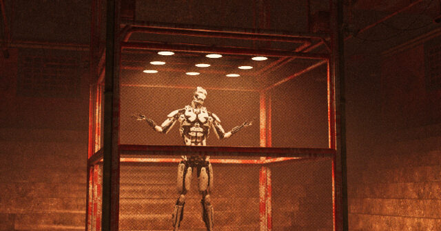 Robot Kicks Influencer to Floor in Man vs. Machine Cage Fight