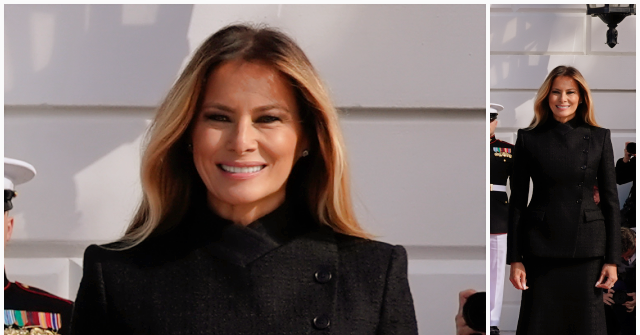 Melania Trump Pays Subtle Nod to Chinese Tradition in McQueen Suit
