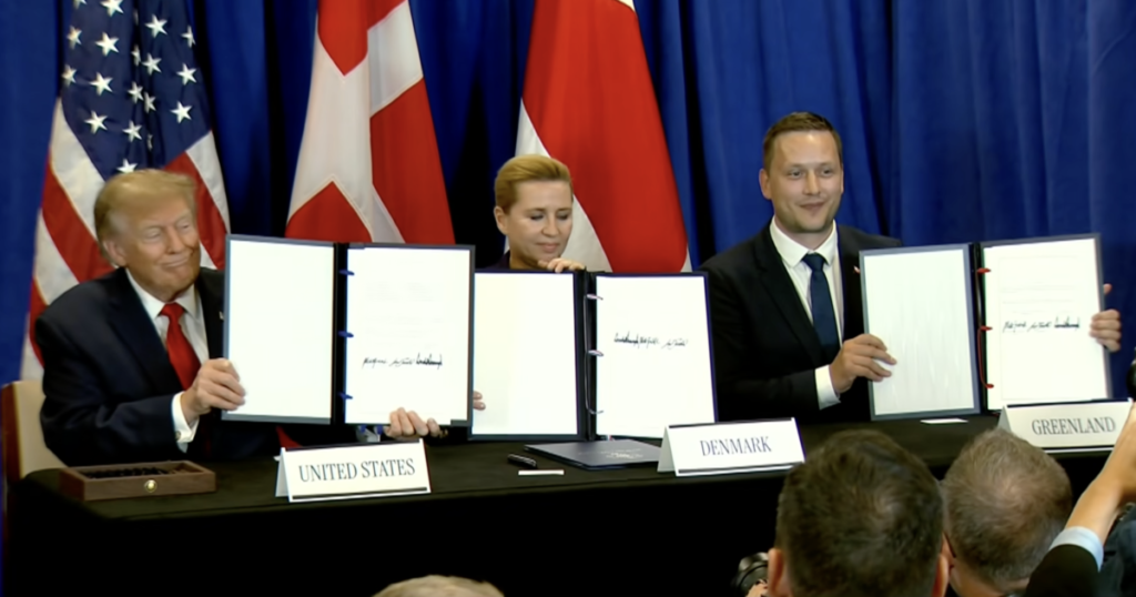 (VIDEO) President Trump Signs Historic Greenland Deal with Prime Ministers of Denmark and Greenland * The Gateway Pundit * by Jordan Conradson