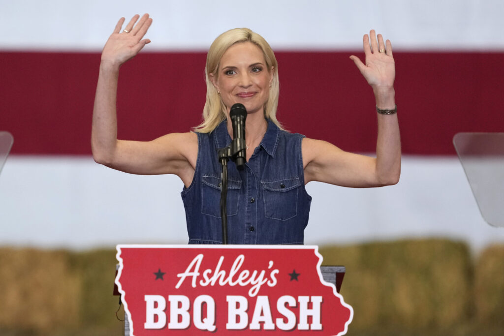 ‘We need to stop the contagion’: GOP ramps up midterms defense in Trump states Iowa GOP Senate candidate, Rep. Ashley Hinson, speaks during a BBQ fundraiser on Aug. 29, 2026.