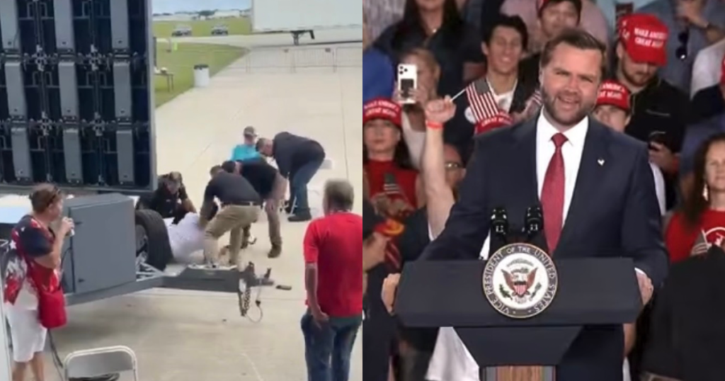 Florida Police Throw Leftist Heckler and DEMOCRAT CANDIDATE to the Ground During Vance Speech – Vance Trolls “Democrat Plant” as Crowd Chants USA * The Gateway Pundit * by Jordan Conradson