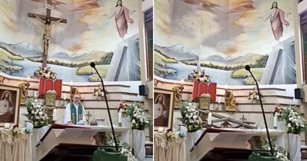 Giant Wooden Crucifix Fatally Crushes Priest During a Livestreamed Mass as He Preaches About Death (VIDEO – Warning on Content)