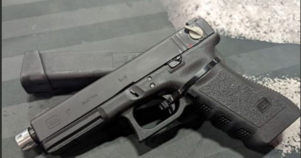 Gun Control Group Tries to Make a Point on Twitter/X About American Gun Ownership and Gets RATIOED INTO THE SUN by Other Users * The Gateway Pundit * by Mike LaChance Glock 17 handgun displayed on a textured surface with a magazine beside it, showcasing its design and features.