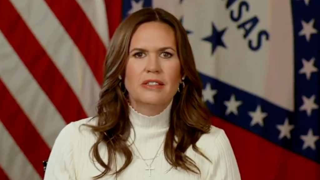 Sarah Huckabee Sanders Fires Back At Far-Right Criticism Of Her Ad